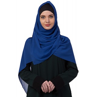 Plain chiffon hijab- Blue